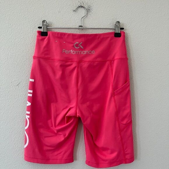 Calvin Klein High-Waist Bike Shorts Pink Size Small - Picture 4 of 12